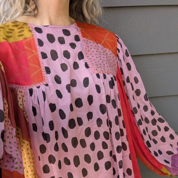 anthropologie BL-NK LONDON miranda peasant blouse S M - Picture 8 of 16